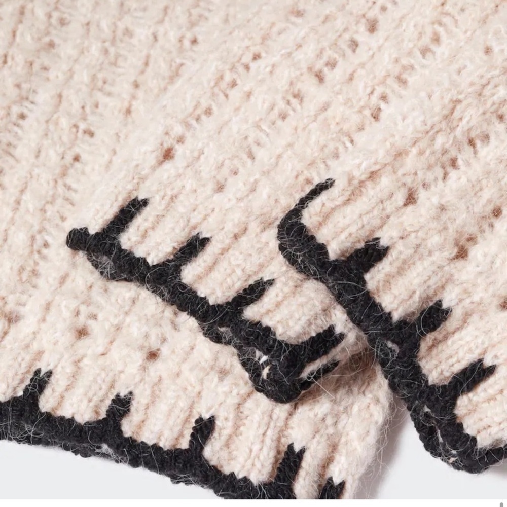 Mango MNG | Contrast Trim Wool Blend Sweater New with Tags! - Picture 6 of 9